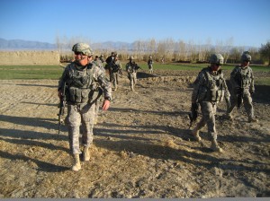 Col. David B. Haight on patrol in Afghanistan with his unit in November. (Photo courtesy Col. Haight)