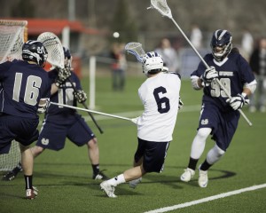 BYU's Mike Fabrizio takes a shot in a game this season. (Photo by Elliott Miller)