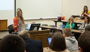 Stephanie Larsen of Backyard broadcast raised awareness of domestic sec trafficking of minors at a law school event.