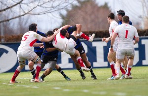 The rugby team played a truly physical game against New York Athletic Club Saturday.  (Photo by Sarah Hill)
