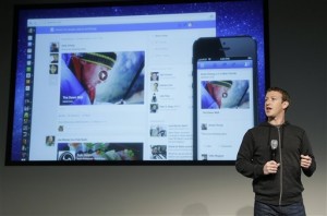 Mark Zuckerberg on Thursday unveiled a new look for the social network's News Feed. (AP Photo)