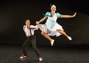 Tour team members Jared and Amy Bukarau will be performing in the BYU Ballroom Dance concert, Jump and Jive. (Photography by Mark A. Philbrick)