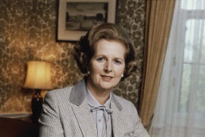 This is a 1980 file photo showing  British Prime Minister Margaret Thatcher.