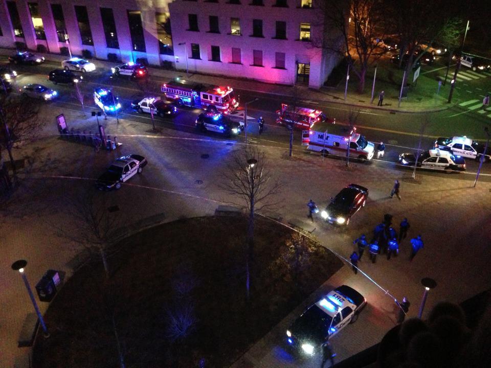 The scene at MIT shooting. (Photo courtesy Yu Lei)