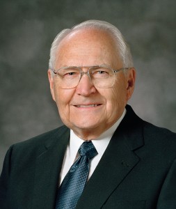 Elder L. Tom Perry of the Quorum of the Twelve Apostles is the main speaker at April Commencement. Photo courtesy BYU.