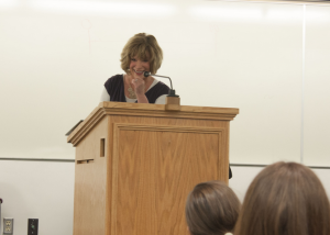 Susan Easton Black at her last class as a professor. Photo by Gabriel Meyr.