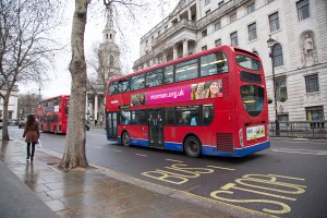 Over 200 double decker buses in the U.K. are displaying ads for mormon.org.uk. in an ad campaign similar to the campaign which ran in New York City. (Photo courtesy LDS church)