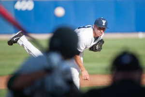 BYU pitcher Desmond Poulson throws a pitch during Thursday's game against San Francisco.