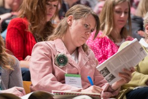 A woman attending a session of Women's Conference. (Photo by Chris Bunker)