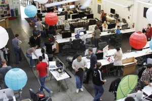 Pinterest headquarters in Silicon Valley is a hub of activity.