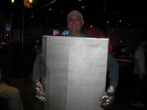 Travis Swallow was excited to show off his costume at infinity and beyond.