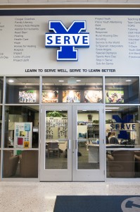 Students can come to the Y-Serve office to find opportunities to serve, including the new program Senior Academy. (Photo by Sarah Strobel Hill)