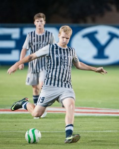 The BYU soccer team took out UVU 2-0 on Wednesday night at South Field. Photo by Universe Photographer.