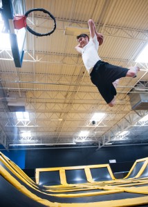 Logan Ward is one of my BYU students and Utah residents that enjoy outings to jump gyms. (Photo by Chris Bunker)