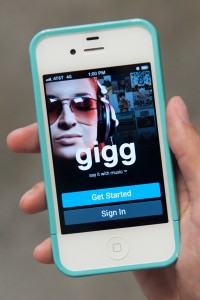 Gigg's free app allows music lovers to connect with friends through sharing song lyrics and posting comments. (Photo by Chris Bunker)