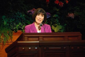 Second counselor in the general Relief Society presidency Sister Linda S. Reeves