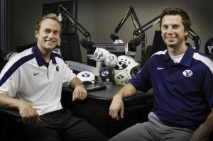 BYURadio Sportsnation hosts ________ and __________ sit in studio. _______ and ________ began hosting the daily show September 2.