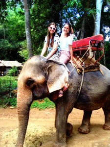 Kimberly Johnson and Christine Ganevsky on a study abroad in Thailand. Photo courtesy of Kimberly Johnson.