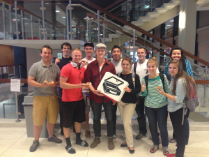 BYU students used Lunch Box to get free pizza in the HFAC. (Photo courtesy of Chase Roberts and David Hepworth.)