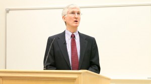 Speaker Timothy Stanford spoke about how his BYU degrees in Philosophy and Chinese, combined with the gospel influence affected his career. Photo courtesy Michael Bush 