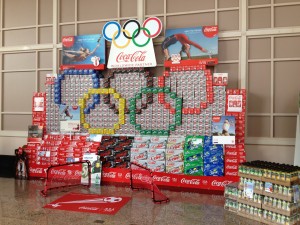 As a sponsor of the Summer Olympics, Coca-Cola brought in a number of Olympians that Jared Colton was able to meet as part of his summer internship. (Photo courtesy of Jared Colton.)
