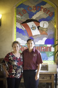 The owners, Alejandra Saavedra and Ursula Valdizan of La Carreta represent the family-owned restaurant (Photo by Ari Davis.) 