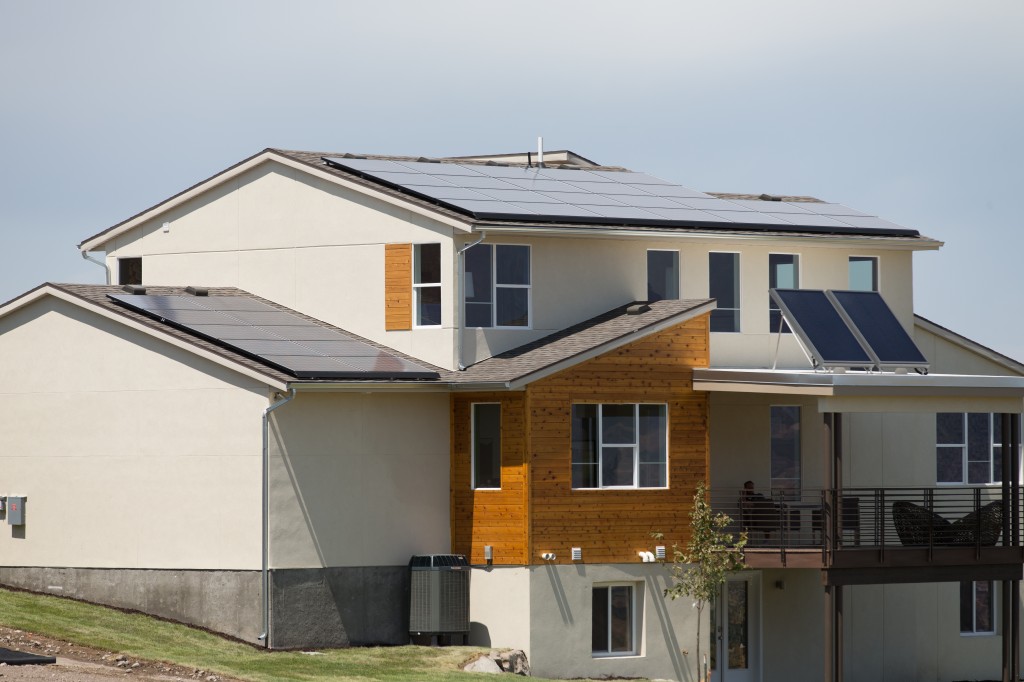 The Zero Home is located in Herriman, Utah and produces more energy than it consumes. Photo by Vivint.