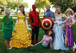 Fairytale characters and superheroes are becoming increasingly popular. Character Bookings (pictured above) and other companies are making it a business. Photo by John Lund.