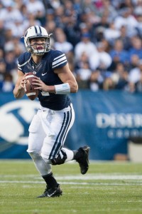 Taysom Hill in a game against Georgia Tech last season. With the Davey O'brien Award Watch List, Hill is now on nine total lists for the upcoming season. (Sarah Hill)