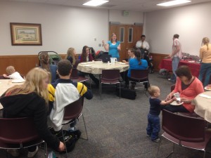 Students learning about how they can become involved at the Supporting Student Parents Club event. (Photo by Sarah stoddard)