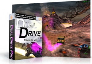 "Dual Drive" is a racing game that helps players learn to control their breathing while doing other things. (Photo courtesy of Counseling and Psychological Services)