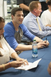 Jimmer signs autographs for his fans at BYU. Photo by Chris Bunker
