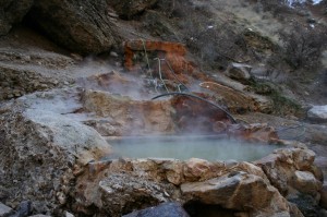 Ogden Hot Springs offers the public a place to relax and enjoy the winter season while staying nice and warm. (Photo courtesy of UtahOutdoorActivities.com.)