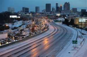  After a rare snowstorm stopped Atlanta-area commuters in their tracks  forcing many to hunker down in their cars overnight or seek other shelter. (AP Photo)