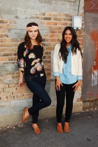 Madison Glock, left and Lauren Nielsen, right, write the blog "Awkward Girls" that showcases the authors' personal styles on a budget. (Photo courtesy of Awkward Girls.)