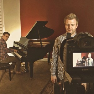 During the filming of "Say Something" music video. Left to right: Eric Thayne, Chris Crabb of We are the Strike.