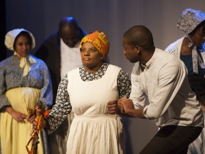 Cast members sing about freedom to tell their story as free black Church members. Photo credit Elliott Miller