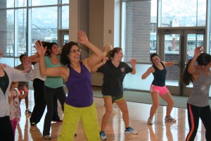 People of all ages danced during the Zumba class at Miss Provo's dance-a-thon. (Photo courteys of Sash Heaps.)