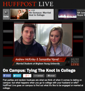 Andrew and Samantha McKinley were interviewed on HuffPost Live about being married while in college. 