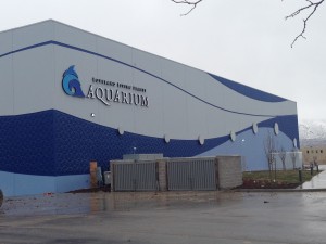 After almost a year and a half of construction, Draper's new Loveland Living Planet Aquarium is nearly complete. The multilevel building will house hundreds of animal species from around the world and is scheduled to open late February/early March.(Photo by Hailey Gengler.)