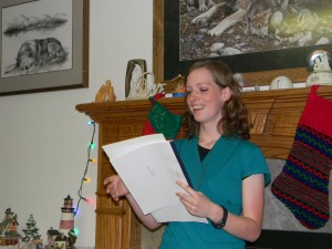 Sister Aylea Stephens opening her mission call to the Charleston, West Virginia mission. Stephens is one of the thousands that were affected by the missionary age change announcement in 2012.