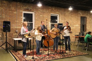 Sweetwater Crossing performed inside the the Startup Building. Guests were entertained as they enjoyed their food. 