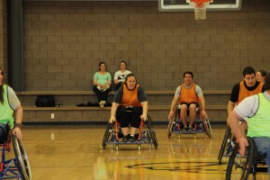 Romberg runs wheelchair basketball every week. She will instruct, and occasionally play with the participants. (Photo by Haylin Martin)