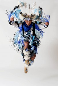Jerad Todacheenie, a Native American dancer from Living Legends, demonstrates a movement typical of the Native American culture. Living Legends will be performing in the de Jong concert hall Feb 21-22. (Photo courtesy of the Department of Dance.)