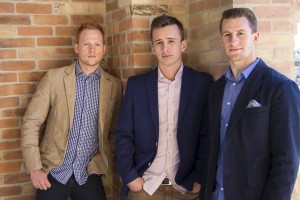 Business partners Sklyer Holman, Cody Bringham and Bryce Herman founded Tuani shoes last year. Tuani features stylized men's shoes that can be worn for any occasion. (Photo courtesy of Bryce Herman.)