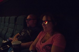 Bobby and Barbara gear up for a 3D movie at the Thanksgiving Point Megaplex Theaters. (Photo by Sarah Hill.)