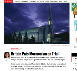 Screen Shot of Daily Beast Mormon Trial