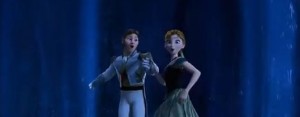 The scene, "Love is an Open Door," from Disney's "Frozen" references a signature move of Donny Osmond. Photo screen grab from "Frozen." 