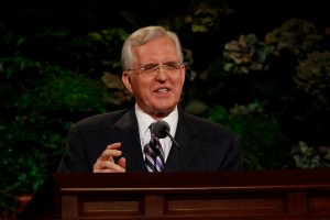 Elder D. Todd Christofferson of the Quorum of the Twelve Apostles speaks at the Afternoon Session of the 184th Annual General Conference April 6, 2014. (Photo courtesy of Mormon Newsroom).