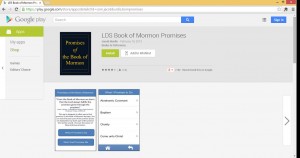 Jacob Burdis' LDS Book of Mormon Promises app in the Google Play store. To date, there have been 20,000+ downloads. (Photo by Ethan Parry)
